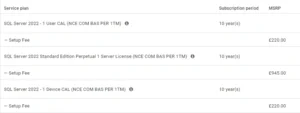 Buy SQL Server for London SMB
