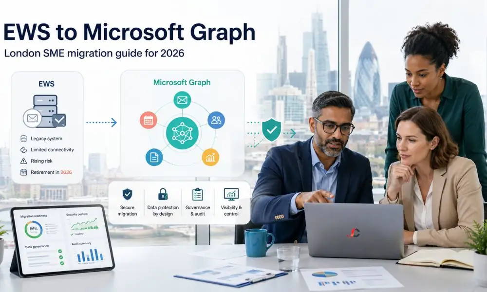 Exchange Web Services Retirement 2026: A Migration Guide for London SMEs 1 Exchange Web Services retirement migration guide for London SMEs moving from EWS to Microsoft Graph in 2026.