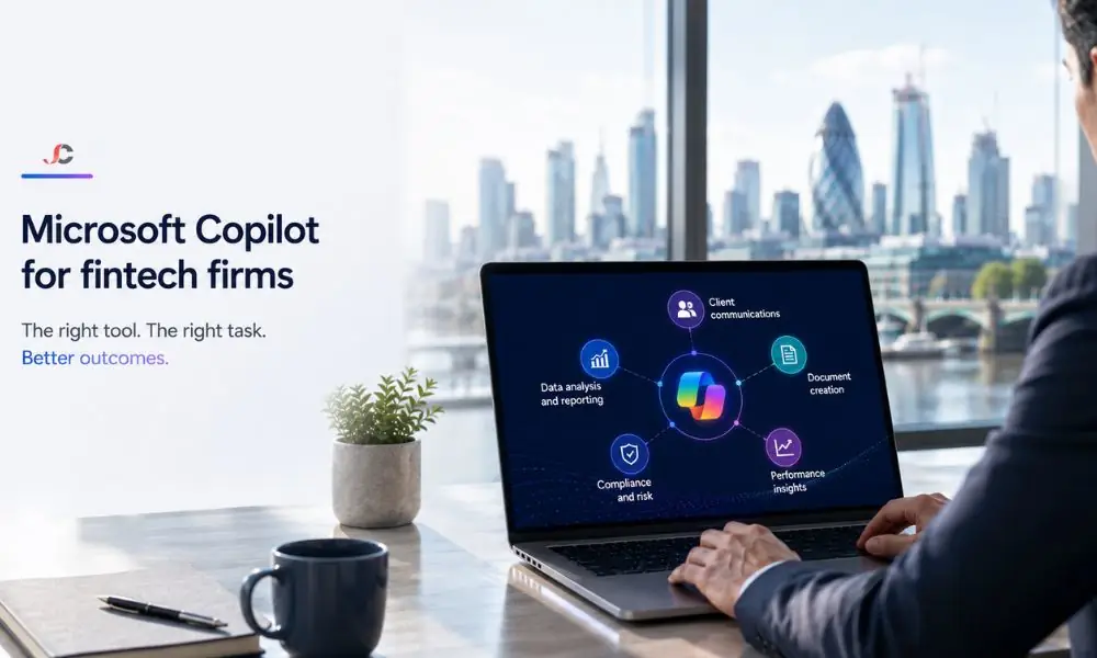 Microsoft Copilot for Fintech Firms: How AI Improves Operations, Compliance Updates and Customer Support 1 Microsoft Copilot for fintech firms’ tool-to-task operations matrix.